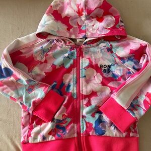 Bonds Kids Floral Hoodie - Pink and Blue
